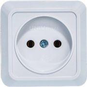 Розетка 1-м ОП Олимп 16А IP20 без заземл. бел. UNIVersal О0022