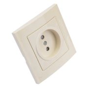 Розетка 1-м СП Бриллиант 16А IP20 без заземл. защ. шторки сл. кость UNIVersal 7948813