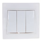 Выключатель 3-кл. СП Кварта 10А IP20 ВС10-3-0-КБ бел. GENERICA EVK30-K01-10-DM