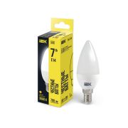 Лампа светодиодная C35 7Вт свеча 3000К E14 230В IEK LLE-C35-7-230-30-E14