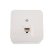 Розетка компьютерная 1-м ОП Blanca RJ45 кат.5E с изолир. пластиной бел. SE BLNIA045001