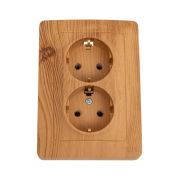 Розетка 2-м СП Blanca 16А IP20 250В с заземл. без защ. шторок ясень SE BLNRS001025