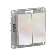 Выключатель 2-кл. СП AtlasDesign 10А IP20 (сх. 5) 10AX механизм жемчуж. SE ATN000451