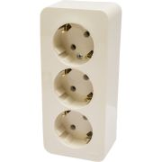 Розетка 3-м ОП Blanca 16А IP20 250В с заземл. без защ. шторок с изолир. пластиной беж. SE BLNRA010317