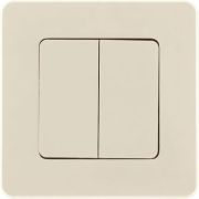 Выключатель 2-кл. Inspiria 10А IP20 250В 10AX механизм сл. кость IEK 673621