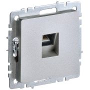 Розетка компьютерная СП RJ45 кат.5E BRITE РК10-БрА механизм алюм. IEK BR-K10-1-K47